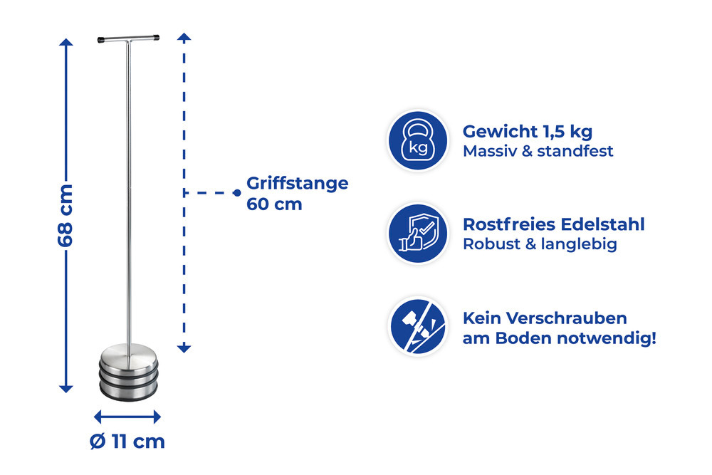 Türstopper Mod. Big Boy  mit rutschfester Unterseite und Silikonringen