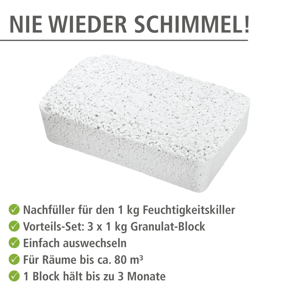 Nachfüllpack für Luftentfeuchter, 3 x 1 kg  3 x 1 kg, für Raumentfeuchter