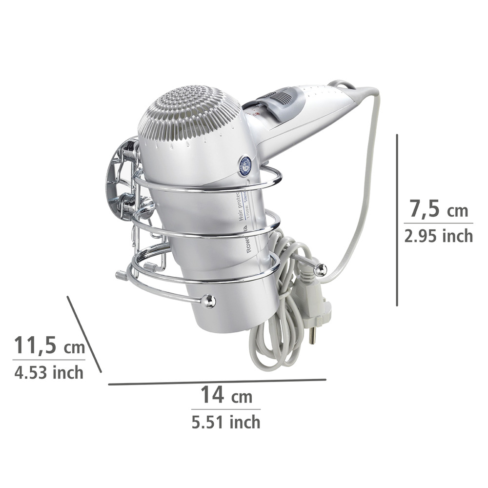 Turbo-Loc® Haartrocknerhalter  Befestigen ohne bohren