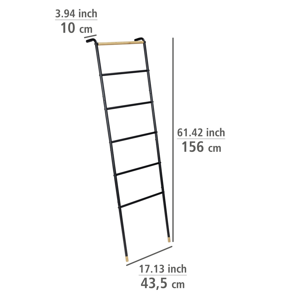 Handtuchleiter Mod. Loft  Metall-Bambuskombination