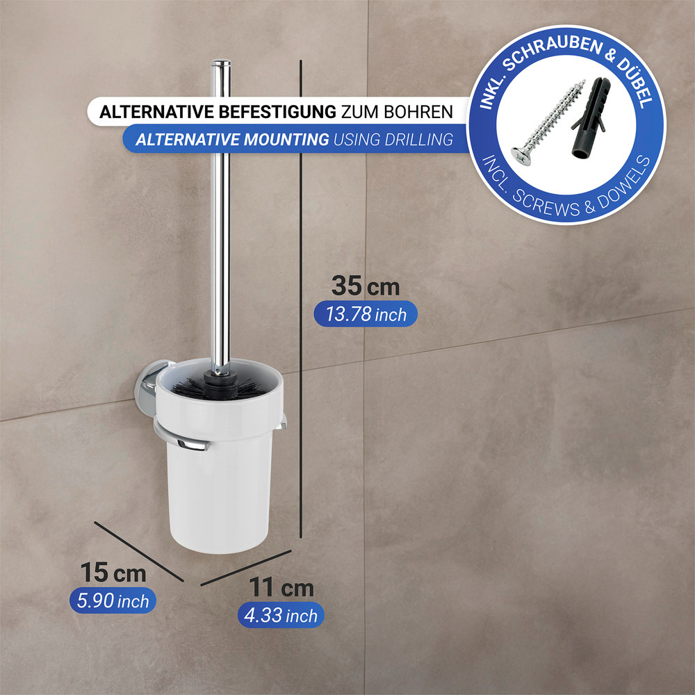 UV-Loc® WC-Garnitur Mod. Isera  Befestigen ohne Bohren mit innovativem Klebesystem