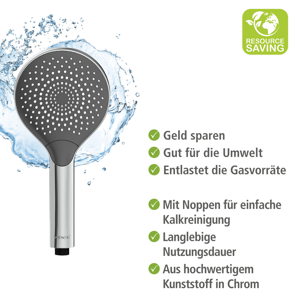 Duschkopf Watersaving Chrom  Ø 12 cm