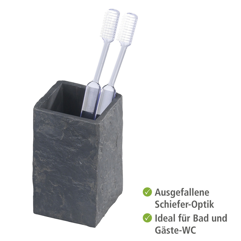 Zahnputzbecher Slate Mod. Rock  Schieferoptik