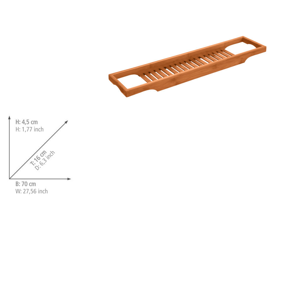 Badewannenbrücke Mod. Serro  aus stabilem Bambus