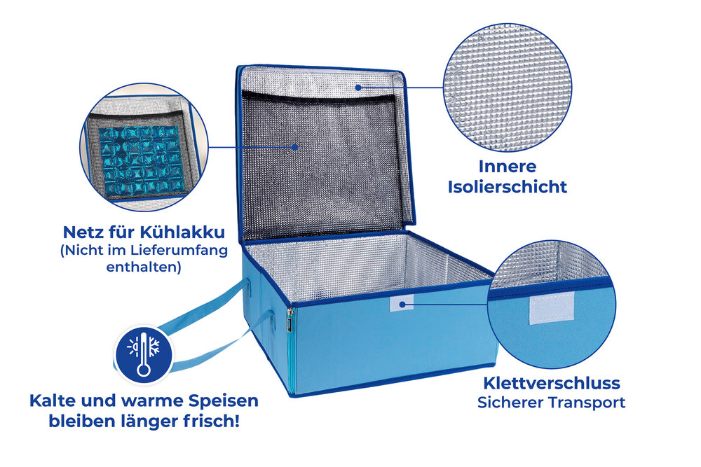 Transport-Kühltasche für Kuchen  38 x 17 x 38 cm