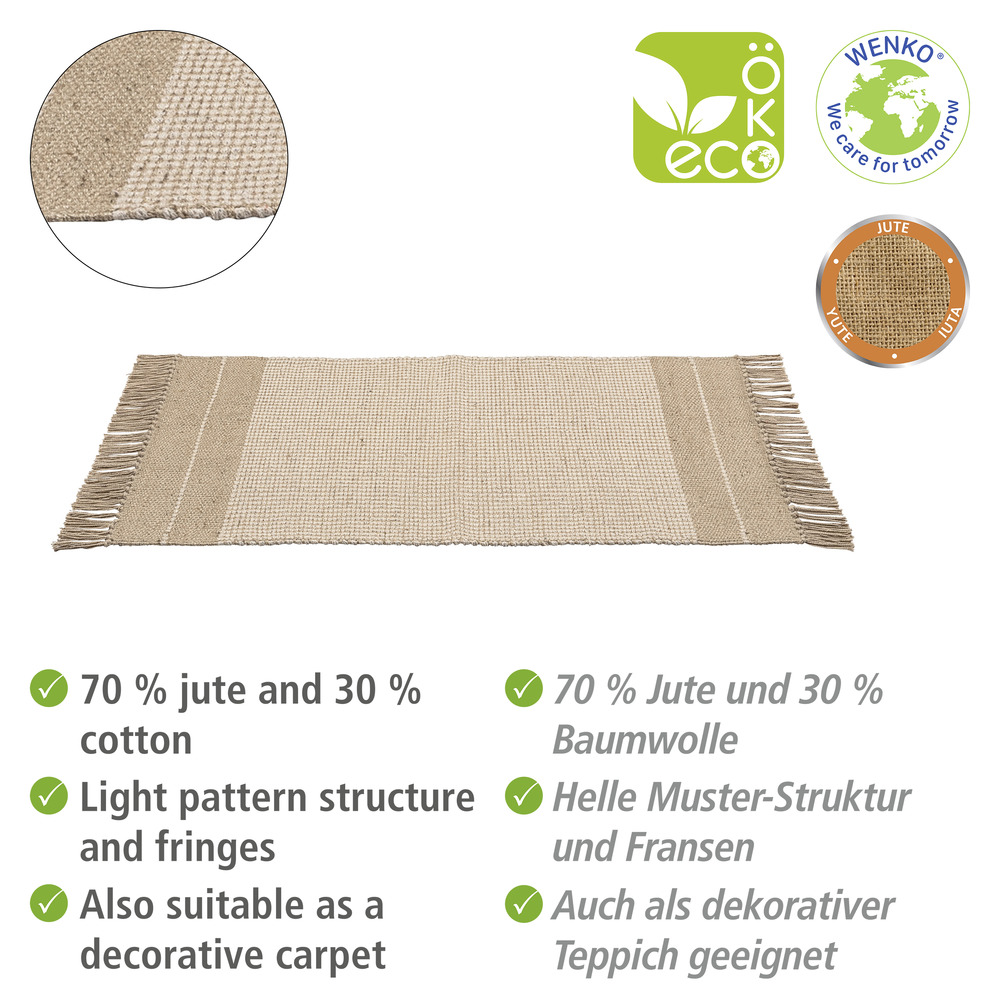 Badematte Mod. Pica  71 % Jute-Anteil