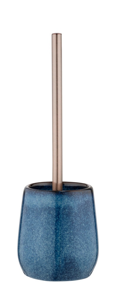 WC-Garnitur Mod. Sirmione, blau, keramik, edelstahl, 10,5x40 cm  wechselbarer Bürstenkopf, robustes Material