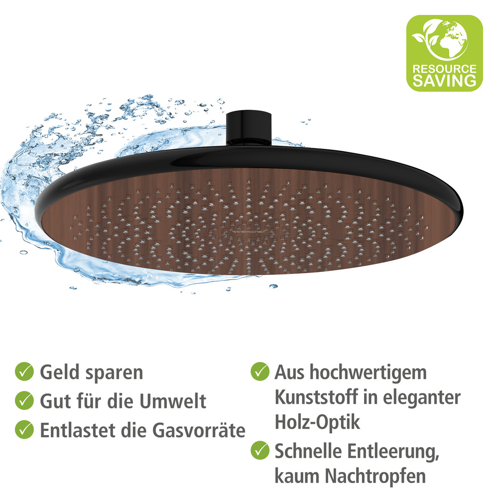 Regenduschkopf Watersaving Wood  Ø 22,5 cm