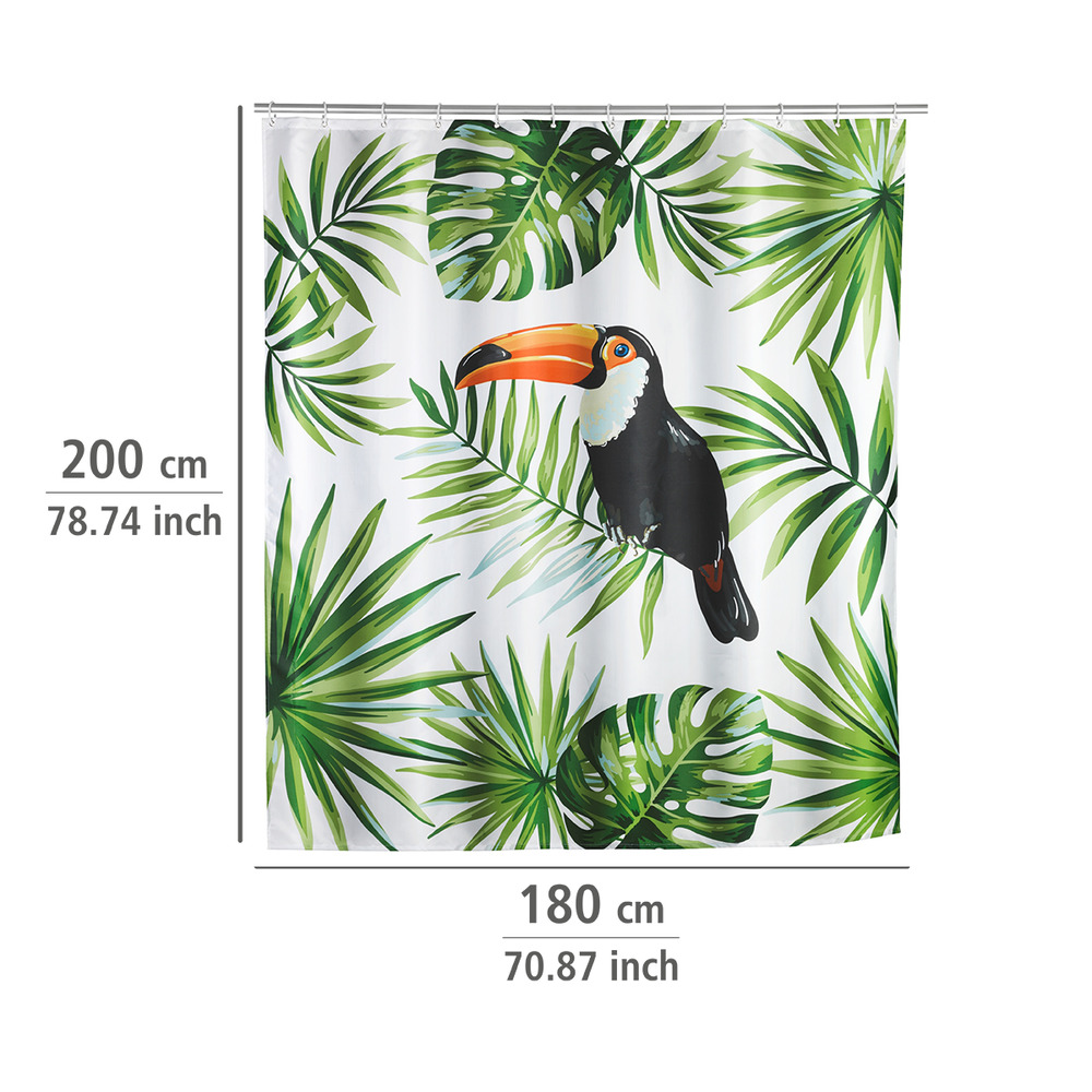 Duschvorhang Mod. Tucan  Polyester, 180 x 200 cm, waschbar