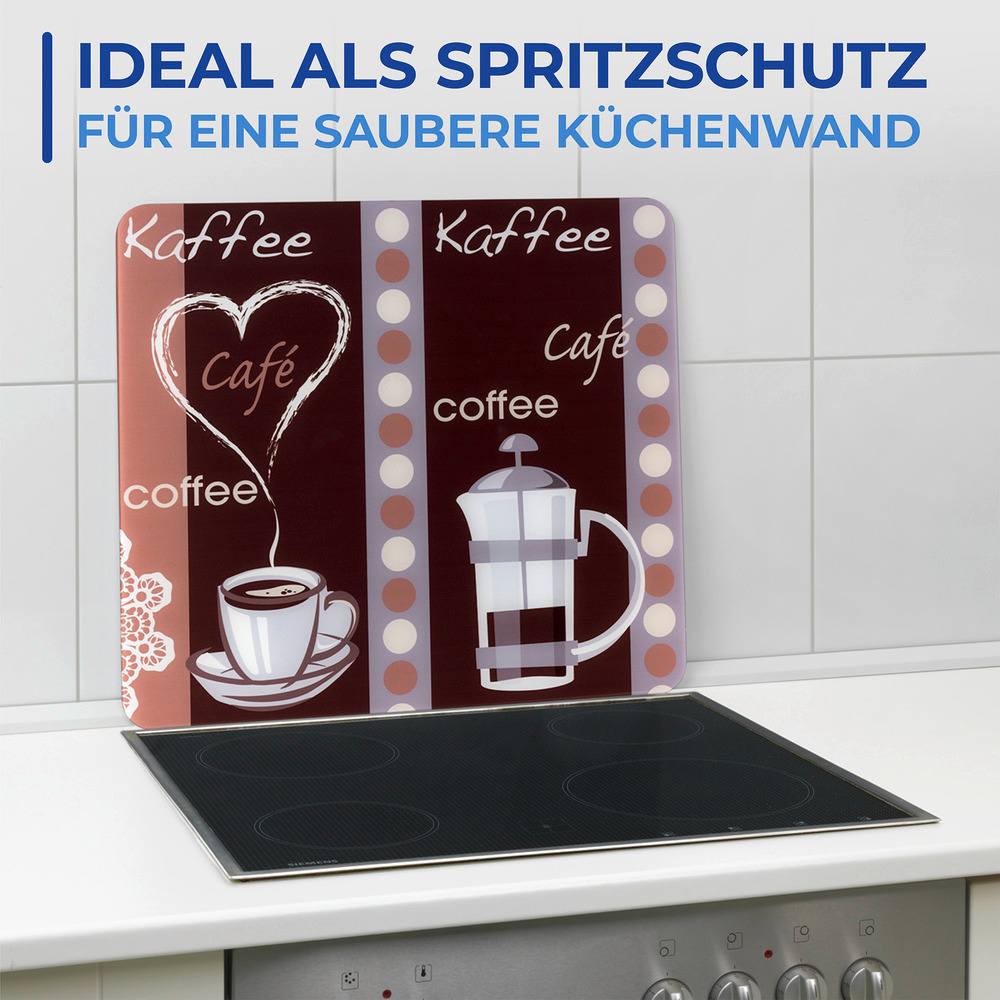 Multi-Platte Mod. Kaffeeduft  für Glaskeramik Kochfelder, Schneidbrett