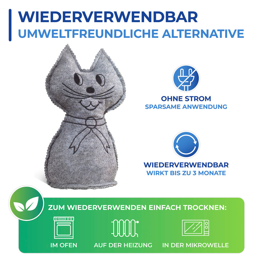 Raumentfeuchter Mod. Katze  wiederverwendbar