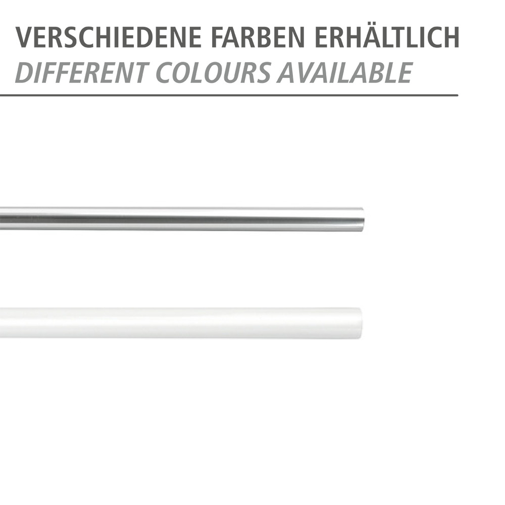 Teleskop-Duschstange Chrom 110 - 185 cm  aus rostfreiem Aluminium