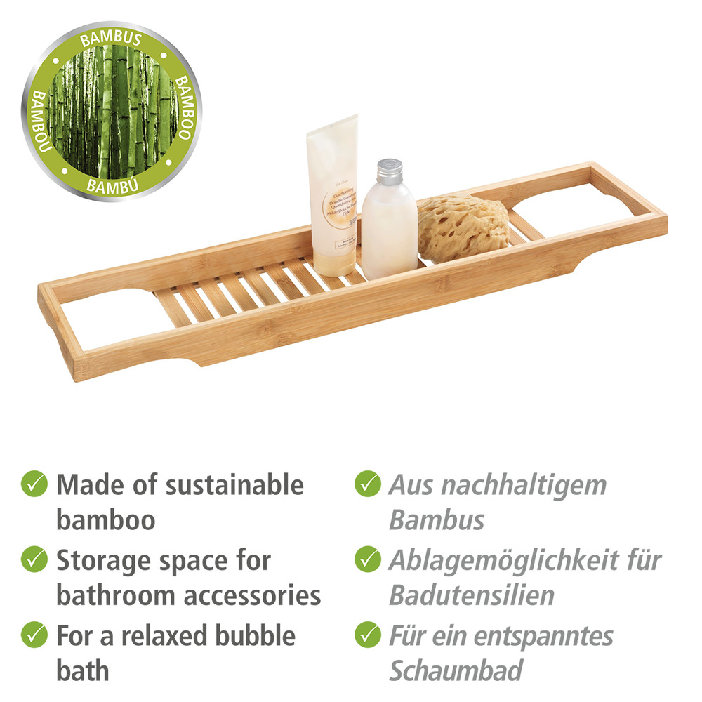 Badewannenablage Mod. Bambusa aus Bambus  Badewannenbrücke