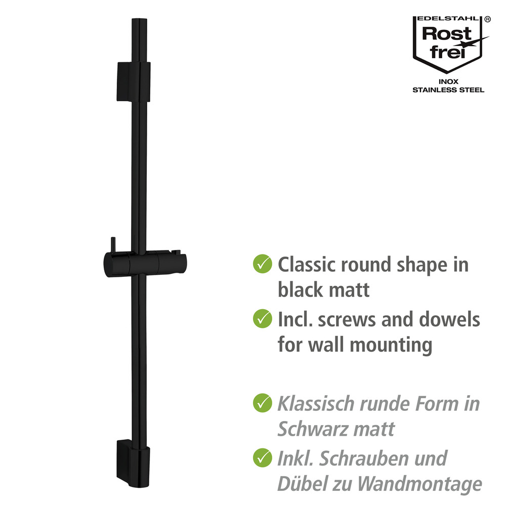 Duschstange Mod. Classic Schwarz 70 cm  70 cm