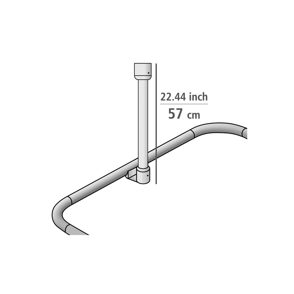 Deckenstütze Era Weiß  57 cm