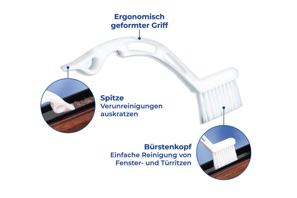 Reinigungsbürste für Tür- & und Fensterritzen - 2er Set  2er Set