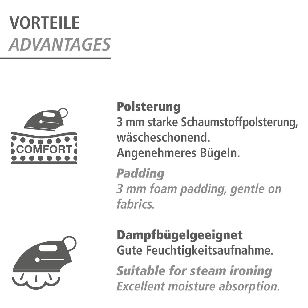 Bügeltischbezug Mod. Basic Pro S  Bügelbrettbezug, 112 x 33 cm