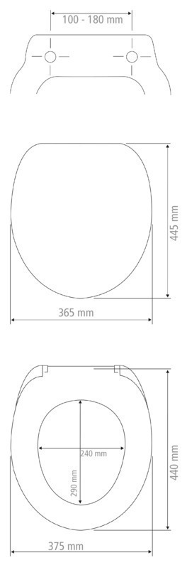 WC-Sitz Waterdrop Grau  Absenkautomatik