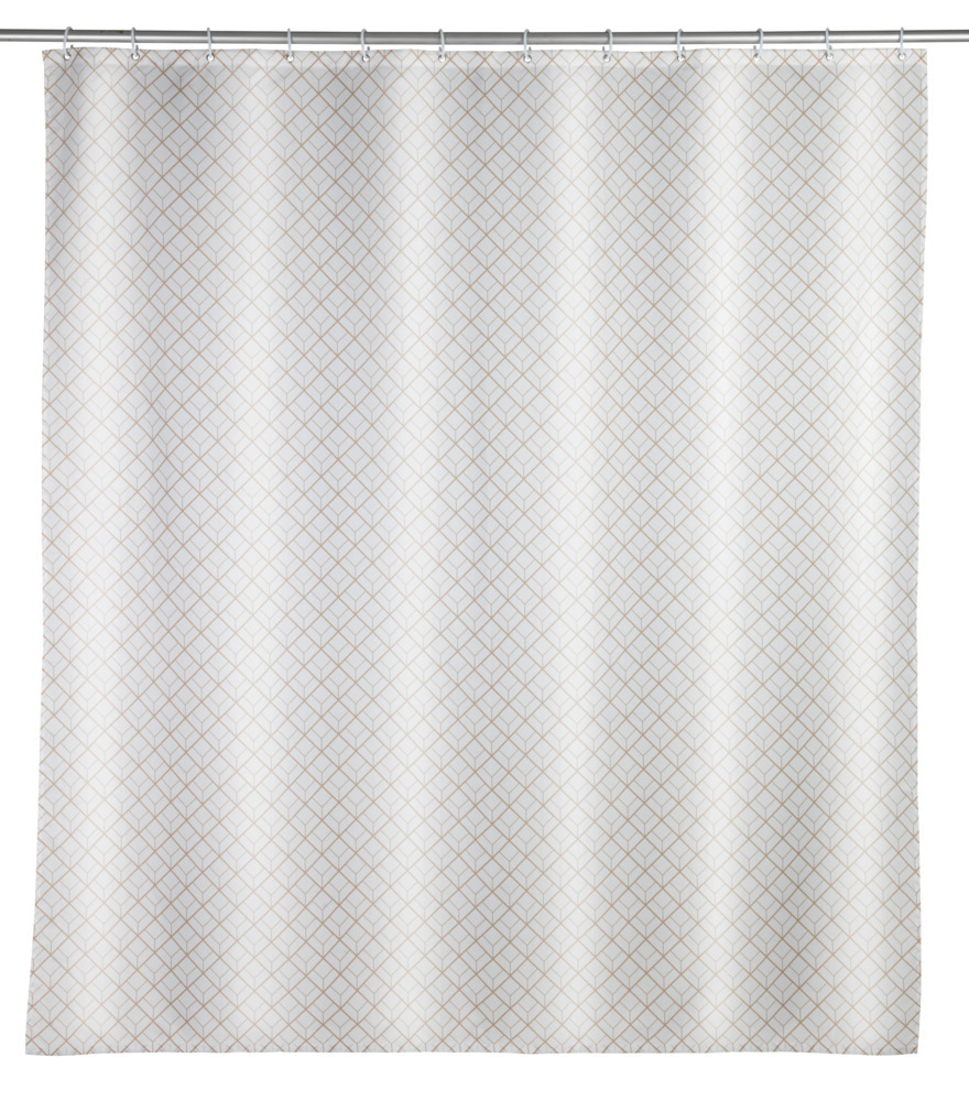 Duschvorhang Mod. Cubique  Textil (Polyester), 180 x 200 cm, waschbar