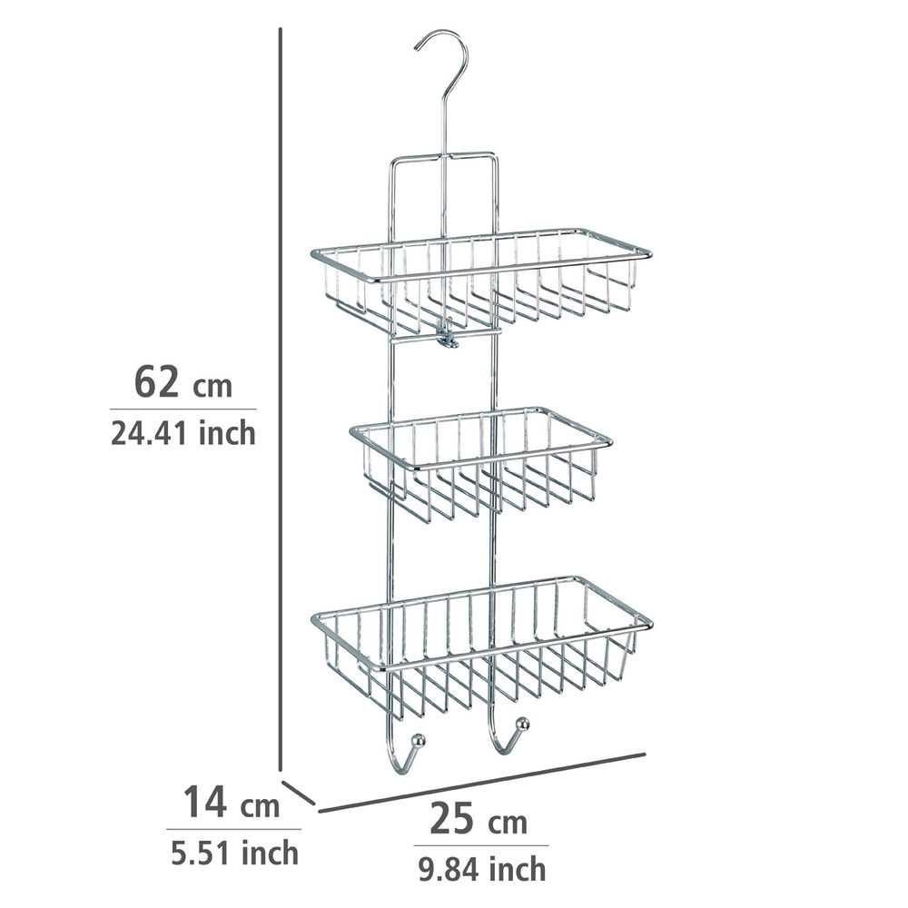 Duschcaddy Mod. Milano, 3 Ablagen, 2 Haken  