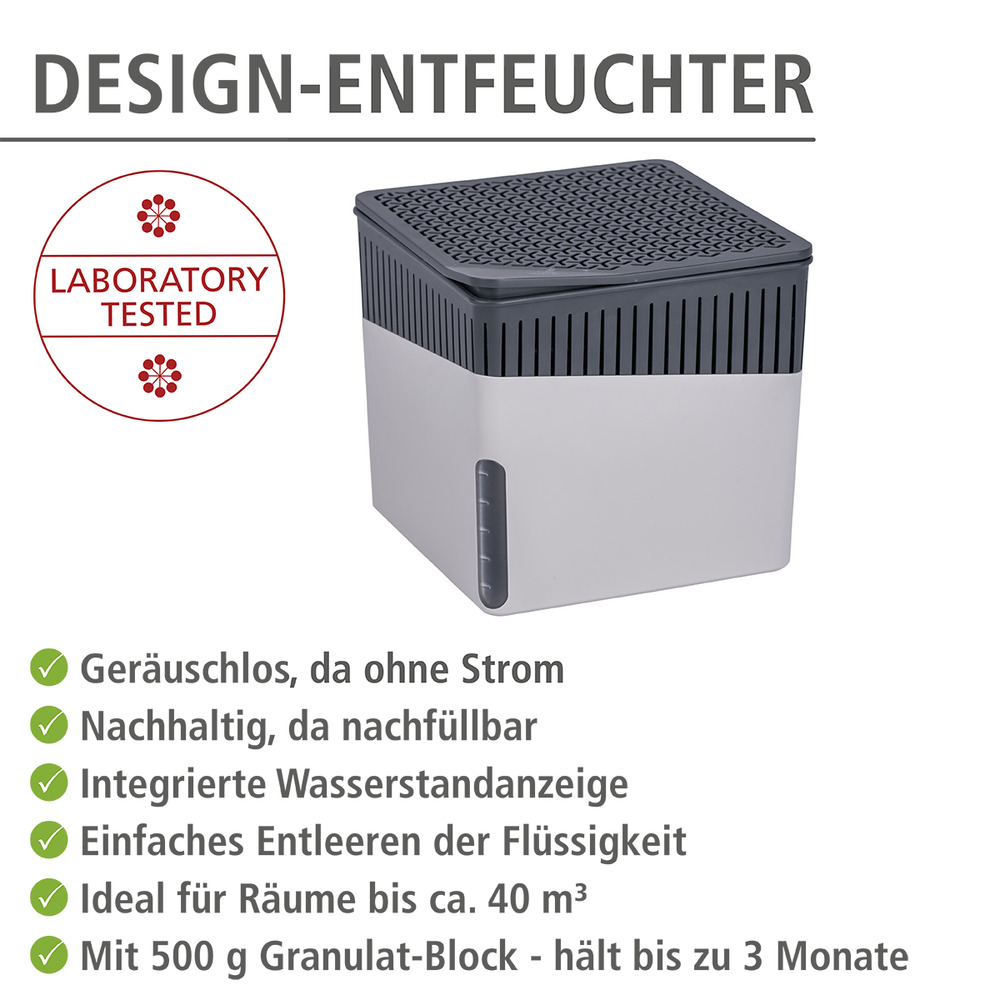 Raumentfeuchter Mod. Cube 500 g grau  Luftentfeuchter