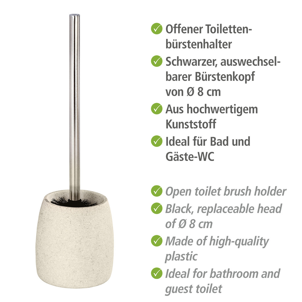 WC-Garnitur Mod. Goa Beige  Bürstenkopf auswechselbar