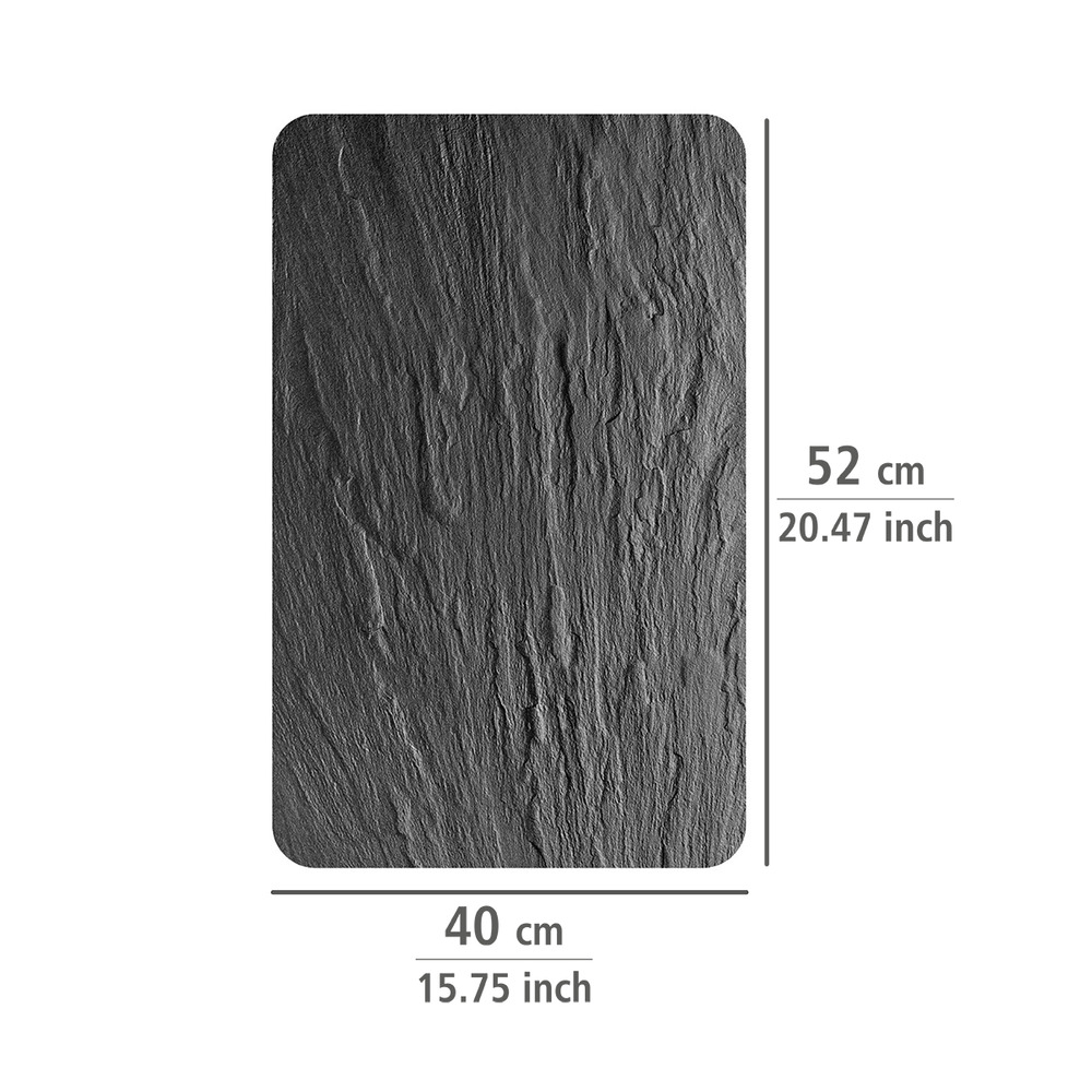 XL-Glasabdeckplatte Universal Schiefer, 2er Set  extra groß, für alle Herdarten