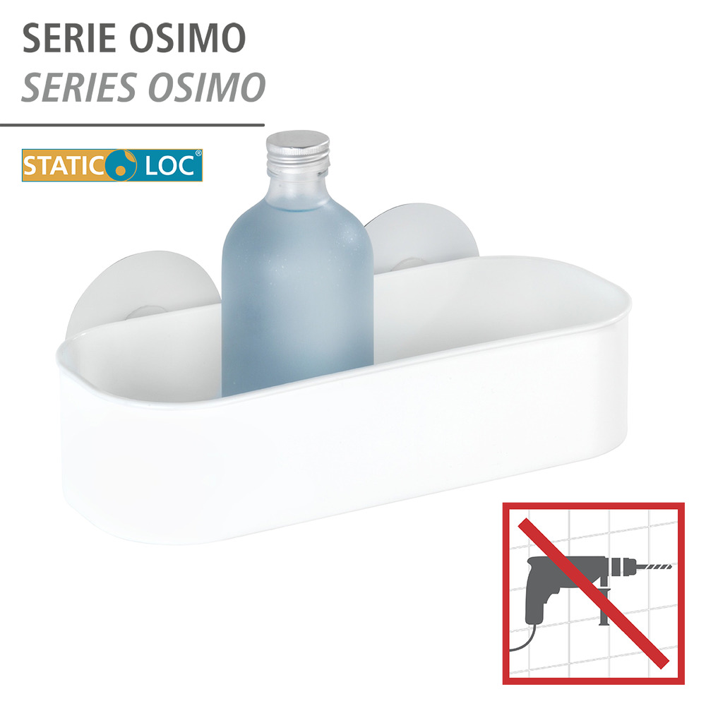 Static-Loc® Wandablage Osimo Weiß  Befestigen ohne bohren