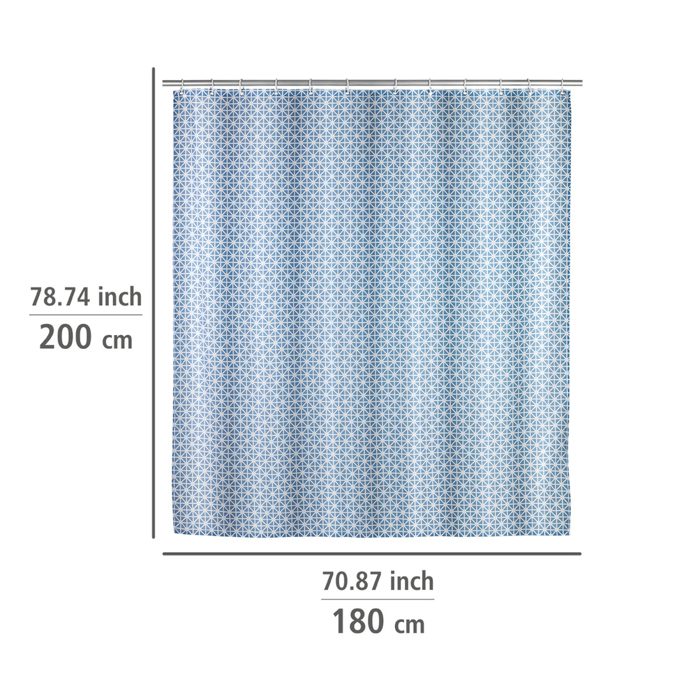 Anti-Schimmel Duschvorhang Cristal, 180 x 200 cm  Textil (Polyester), waschbar