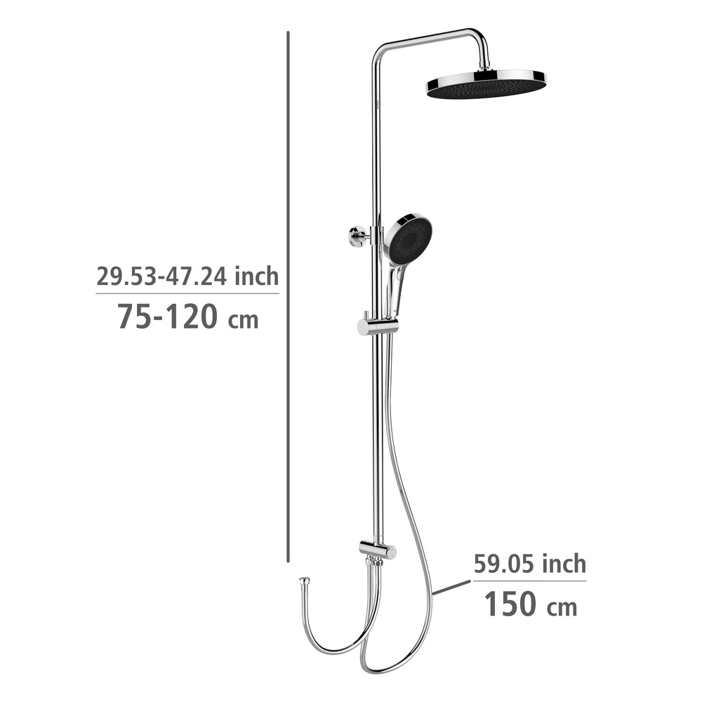 Duschsystem Mod. Softwater Chrom  einfacher Anschluss an bestehende Armatur oder Wandanschlussbogen