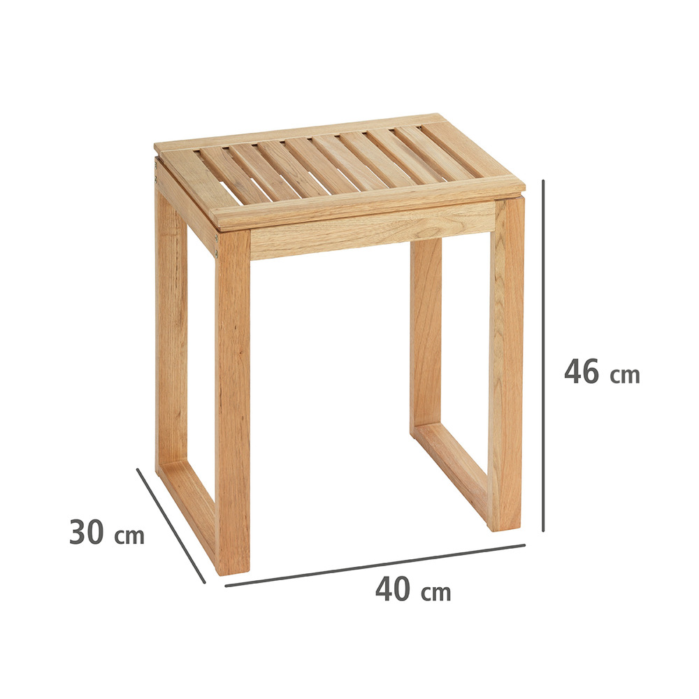 Hocker Norway aus massivem Walnussholz  Badhocker