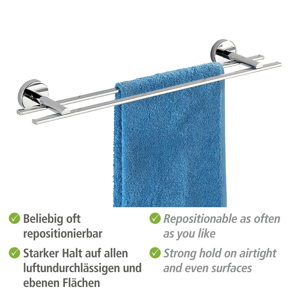 Vacuum-Loc® Badetuchstange Duo Mod. Capri  Befestigen ohne bohren