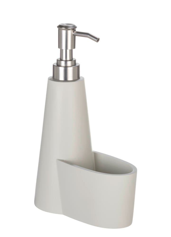 Spülmittelspender Mod. SIMRA, creme/silber, Polyresin, 0,3L, 14,5x22,5x8 cm mit Schwammablage Spülmittelspender Mod. SIMRA, creme/silber, Polyresin, 0,3L, 14,5x22,5x8 cm mit Schwammablage