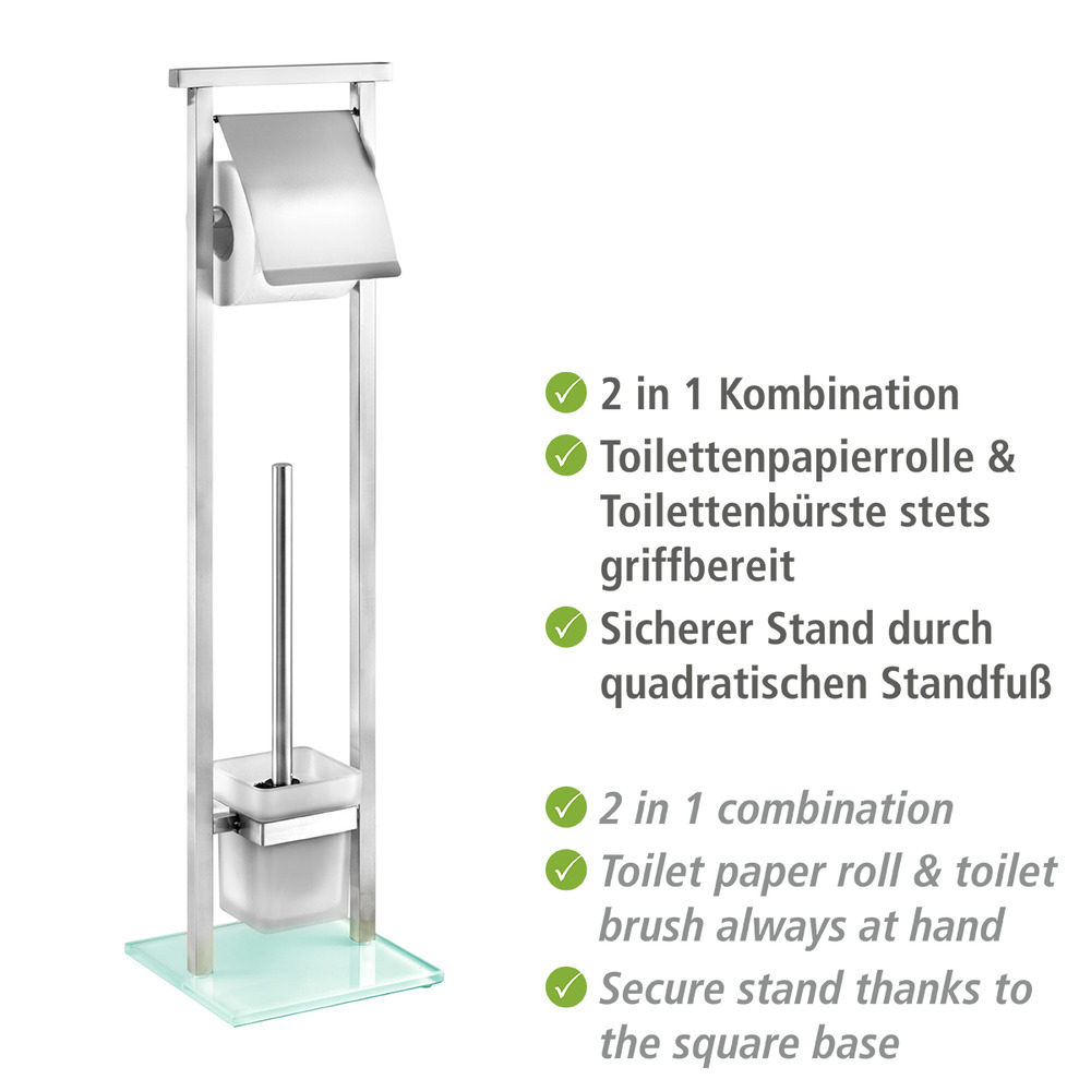 Stand WC-Garnitur Mod. Debar  Edelstahl rostfrei