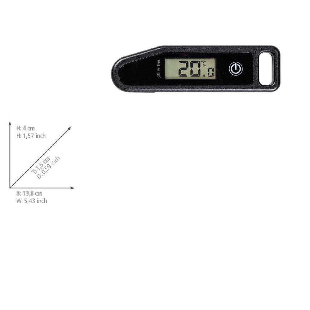 Digitales Fleischthermometer Mod. Bobby  Messfühler aus rostfreiem Edelstahl