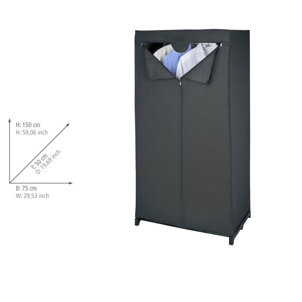 Kleiderschrank Mod. Deep Black  mit Reißverschluss