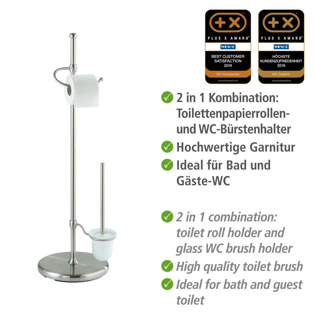 Stand WC-Garnitur Mod. Adiamo  mit Glasbehälter