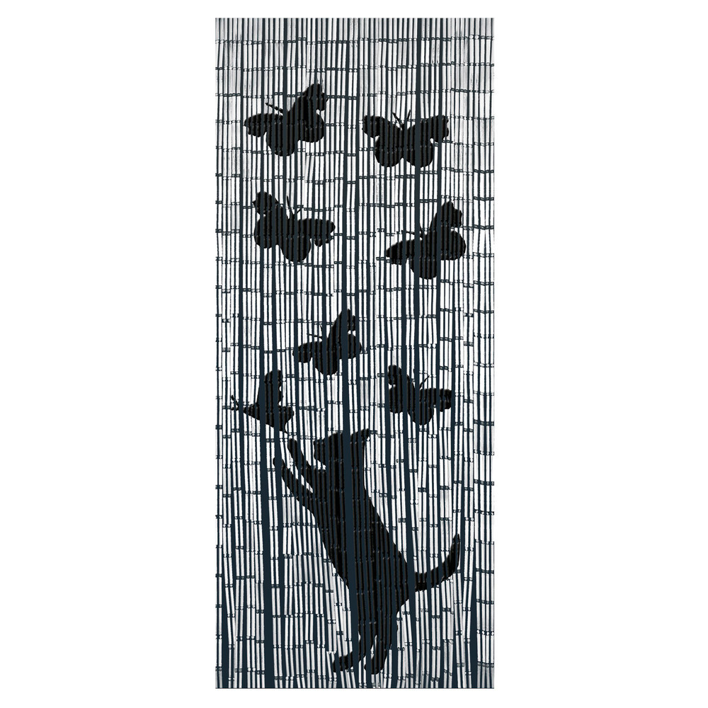 Bambusvorhang Mod. Katze und Schmetterling  90 x 200 cm