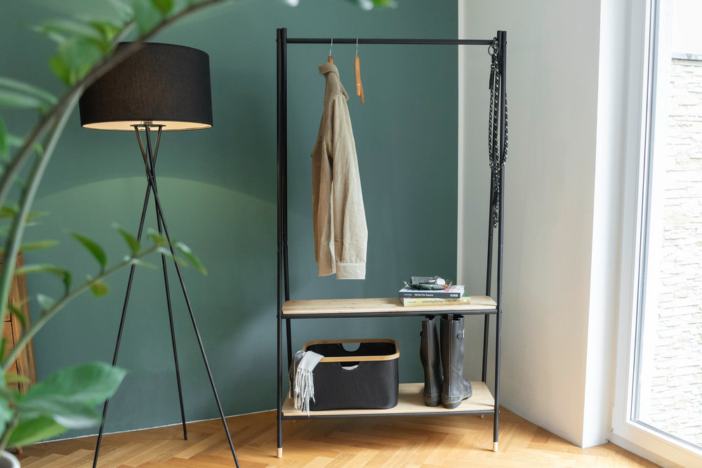 Standgarderobe Mod. Loft  mit 2 großzügigen Ablagen