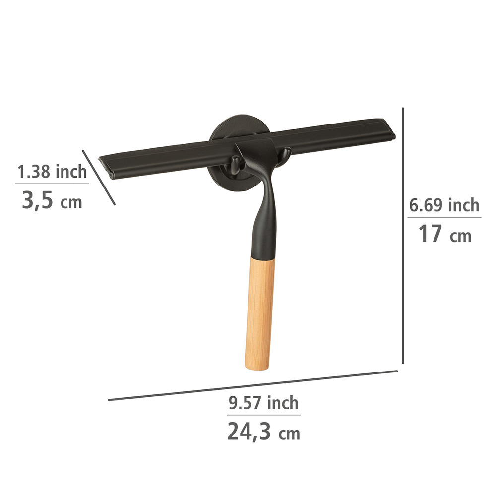 Turbo-Loc® Badezimmerwischer Mod. Bambusa  aus Bambus und Edelstahl