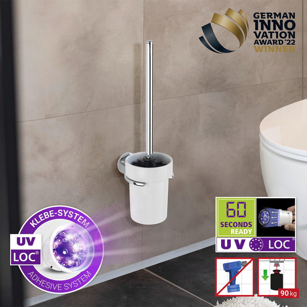 UV-Loc® WC-Garnitur Mod. Isera  Befestigen ohne Bohren mit innovativem Klebesystem