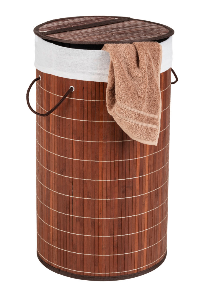 Wäschetruhe Mod. Bamboo Dunkelbraun  Wäschekorb, 55 l