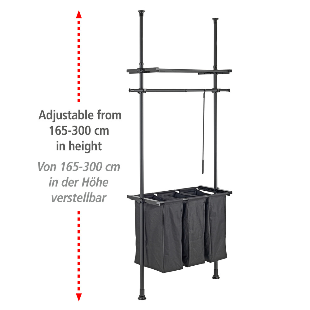 Teleskop-System Mod. Herkules Laundry Schwarz  passend zum Aufbewahrungssystem Herkules