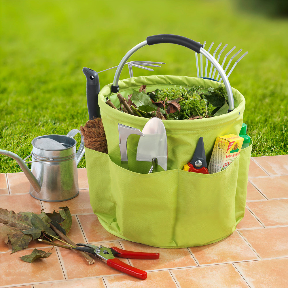 Garten Caddy XL Grün  Mit 6 Außentaschen