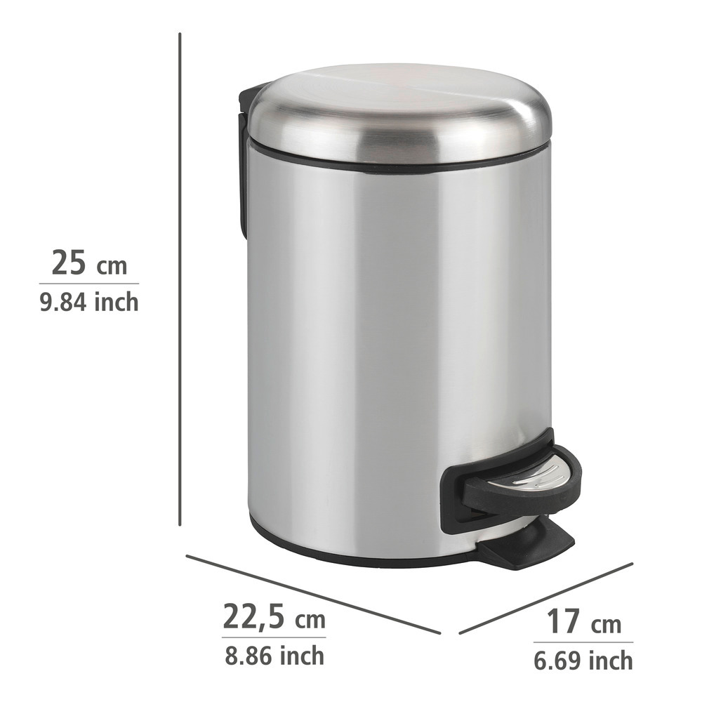 Treteimer Mod. Leman, Edelstahl matt 3 ltr.  Edelstahl, 3 Liter