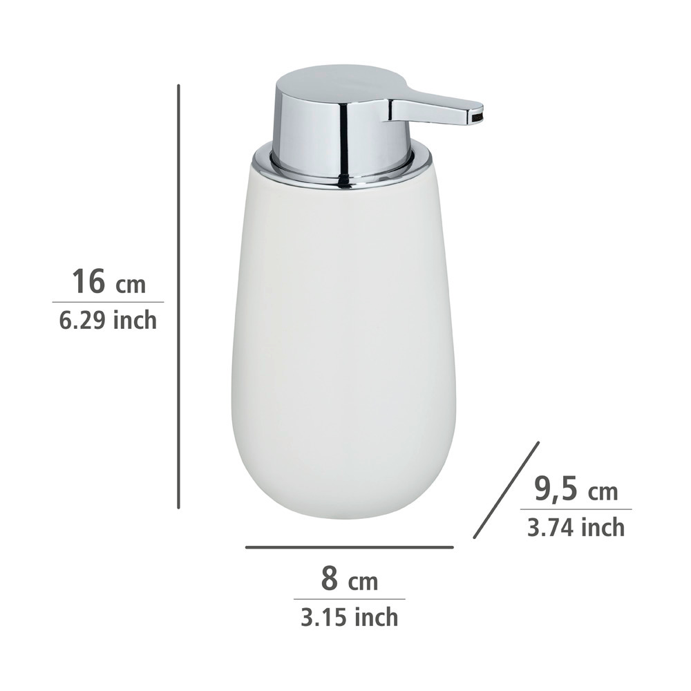 Waschtisch-Set Mod. Badi Weiß, 2-tlg.  1 Zahnputzbecher, 1 Seifenspender