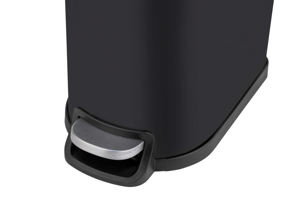 Treteimer Mod. LARA 10L, schwarz, Metall/Kunststoff, 31x39x18 cm  easy-close Mechanik, leises Schließen