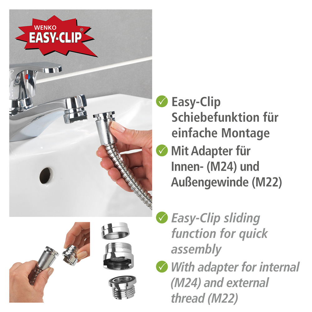 Waschbeckenbrause  mit Easy-Clip Schiebefunktion