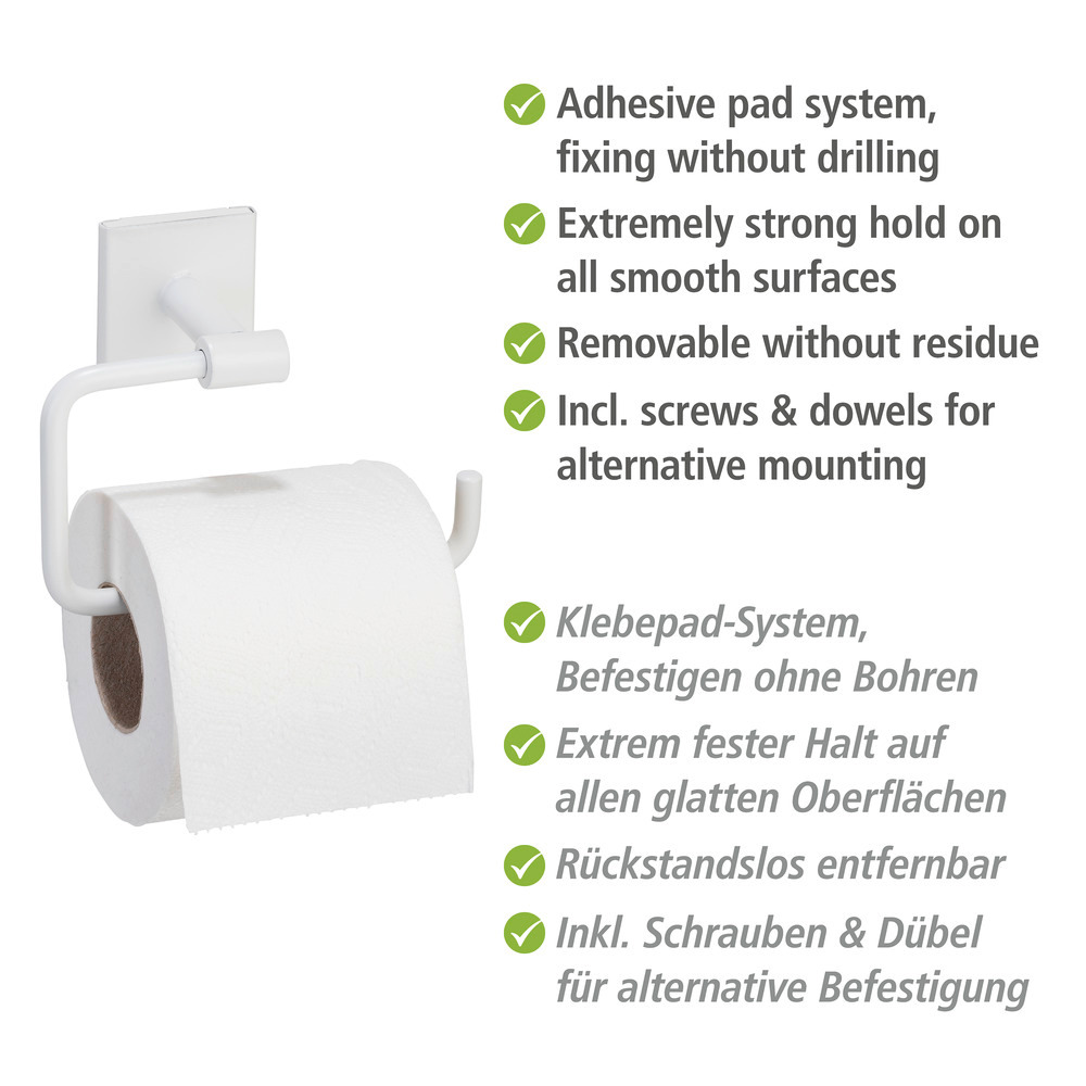 Turbo-Loc® Toilettenpapierhalter Mod. Ovaro White matt  aus Edelstahl