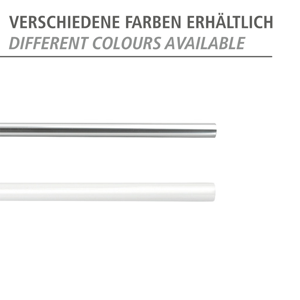 Teleskop-Duschstange Weiß 70 - 115 cm  aus rostfreiem Aluminium